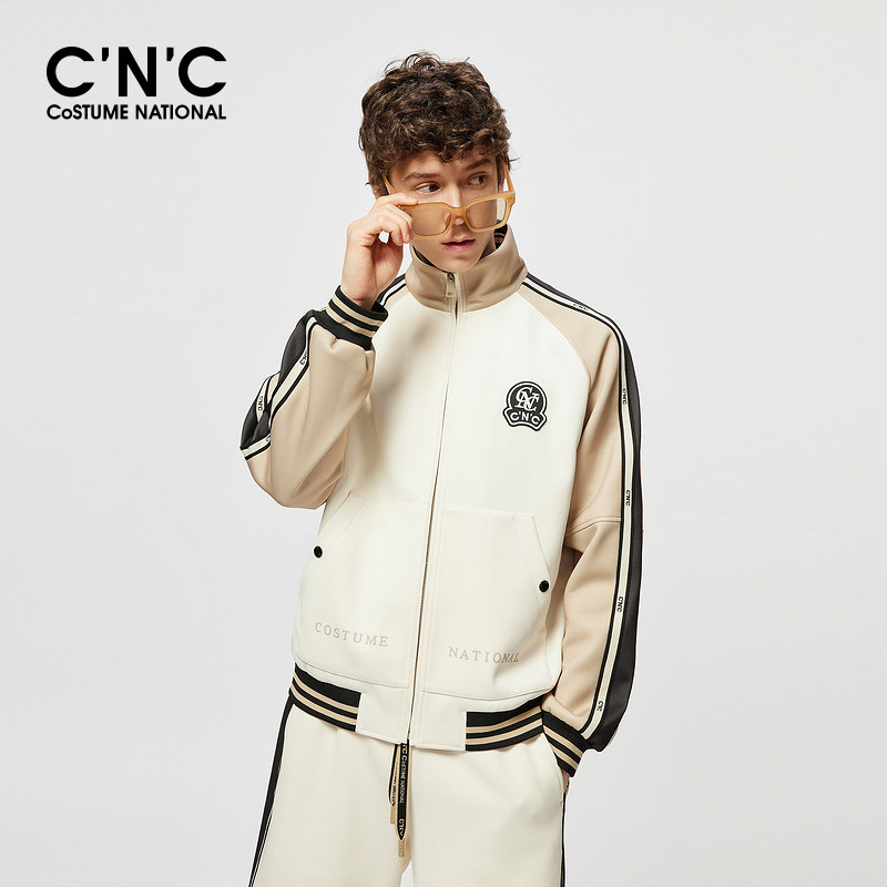 【明星套装私服】CNC男装春夏新款运动系列夹克弹针织提花外套