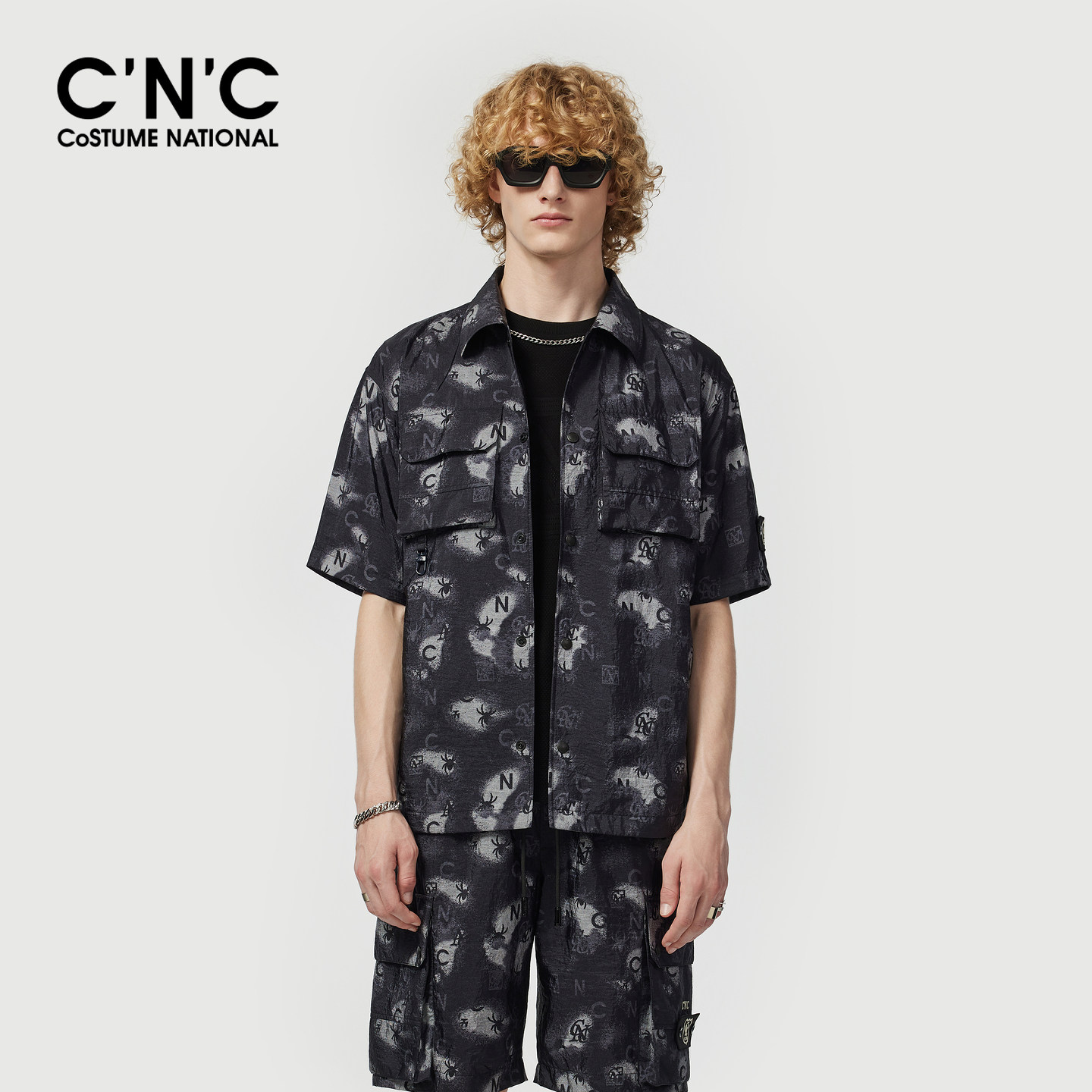 CNC男装26春夏新款衬衫式翻领休闲夹克外套男外套