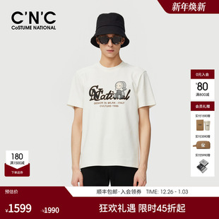 潮玩印花莫代尔微弹圆领短袖 新款 T恤男 25秋季 CNC男装