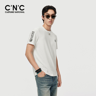 26夏季 商场同款 新款 运动风四面弹圆领白色短袖 透气T恤 男装 CNC男装