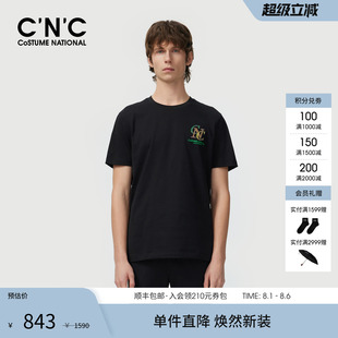 男士 CNC男装 品牌字母LOGO印花休闲短袖 24夏季 圆领T恤 新款