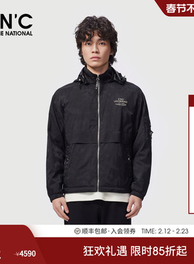 CNC男装25冬季新款轻薄90%鸭绒男士羽绒服黑色都市通勤秋冬外套