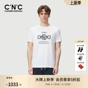 LOGO半袖 CNC男装 款 T恤经典 26早春莫代尔混纺男士 舒感棉短袖