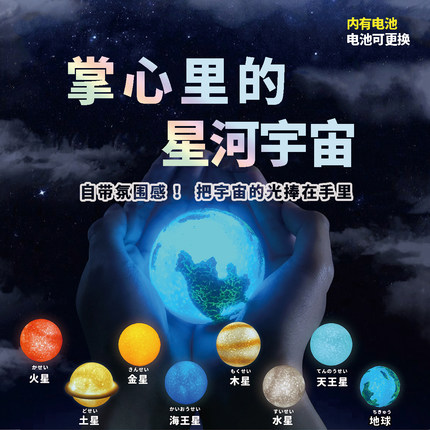 创意仿真行星模型八大行星九大太阳系宇宙土星科教装饰盲盒摆件
