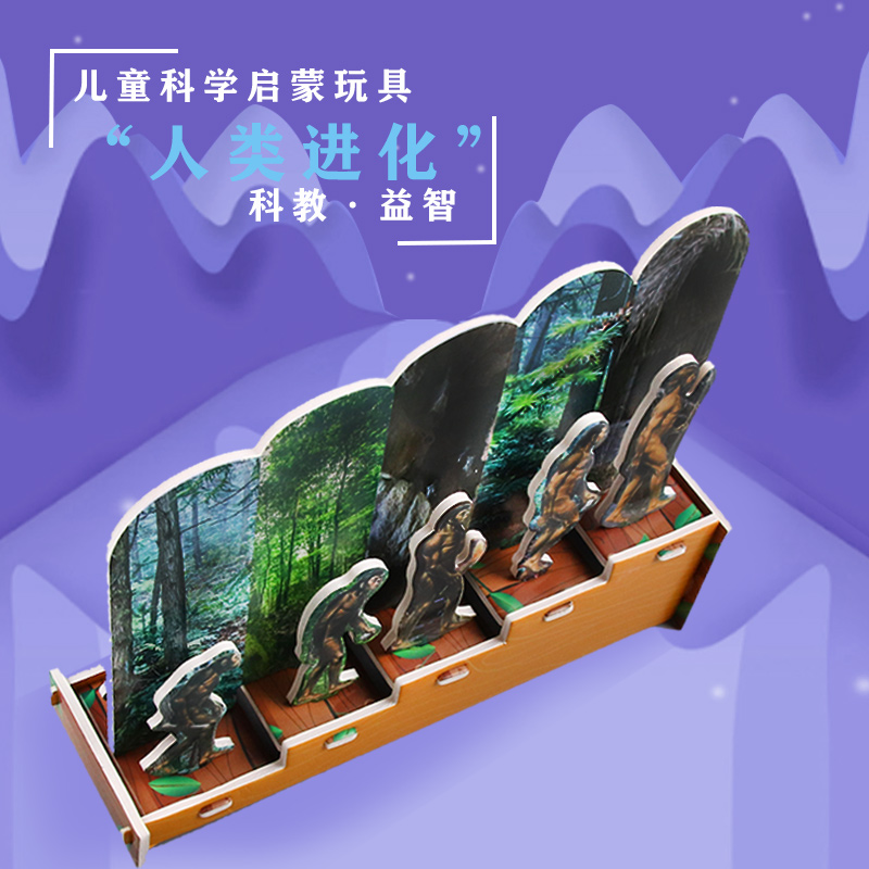 科学实验科技小制作diy教具人类的进化人类起源生活方式远古历史