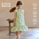 纯棉挂脖裙子女童无袖 LittleNaive儿童甜美连衣裙夏季 新款 碎花裙