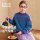 新款 Little Naive女童复古毛衣秋季 撞色提花上衣儿童百搭套头毛衣