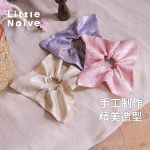 Little Naive女童度假风头花夏季新款浪漫头绳儿童公主大肠发圈