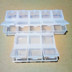 10格柴虫小盒子木虫塑料盒子遛鸟虫盒收纳盒透明小方盒