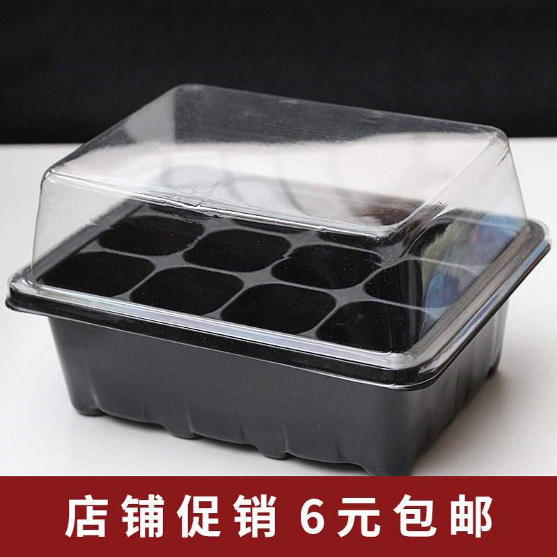 三件套12格育苗盘保温保湿透光全新塑料育苗箱多肉播种叶插育苗盒