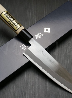 日本进口藤次郎F-701A白纸钢三德厨刀夹钢安来钢高碳钢