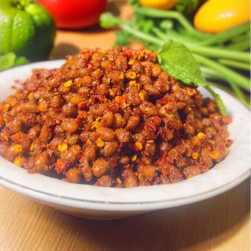 麻辣豆豉香辣豆豉凉拌菜