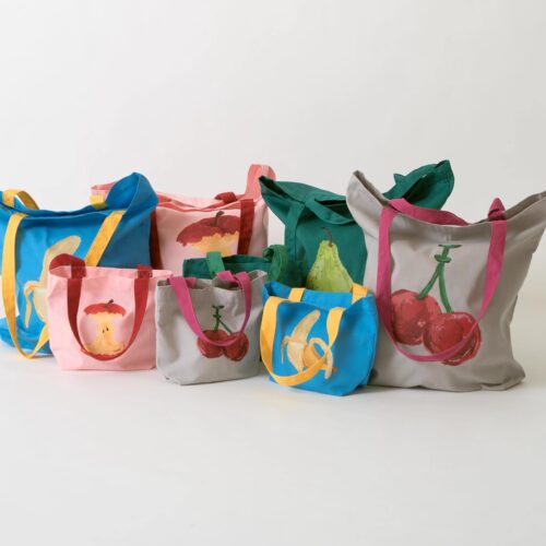 计感撞色布袋手提袋单肩包袋