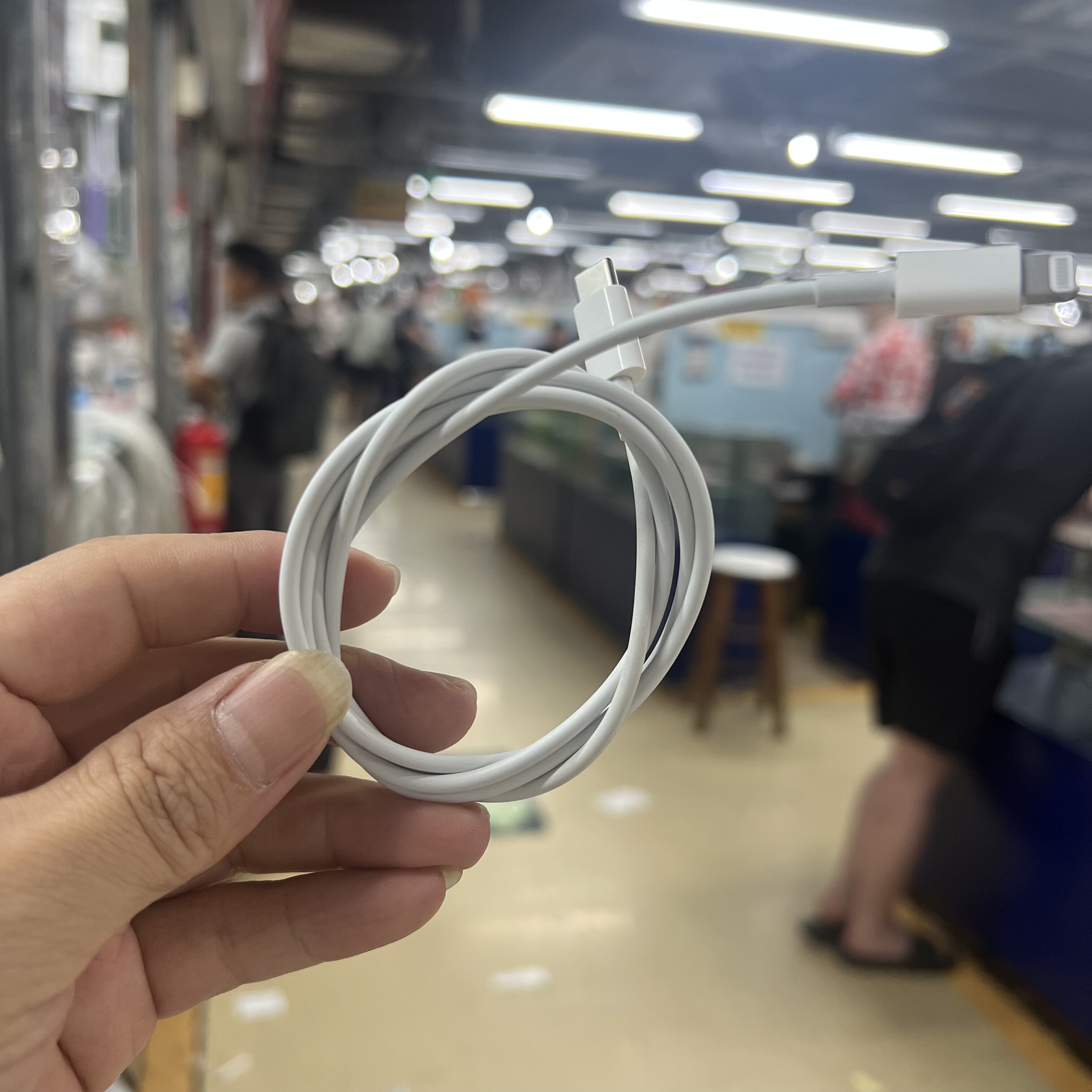 二手适用于苹果数据线PD快充线一米纯原拆机正品8-14Type-C转lightning口20W/30w线双c编织线适用ipao16手机