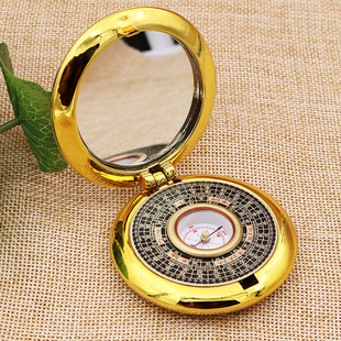 随身小罗盘迷你自动袖珍2寸7层高精度mini翻盖专业户外便携指南针