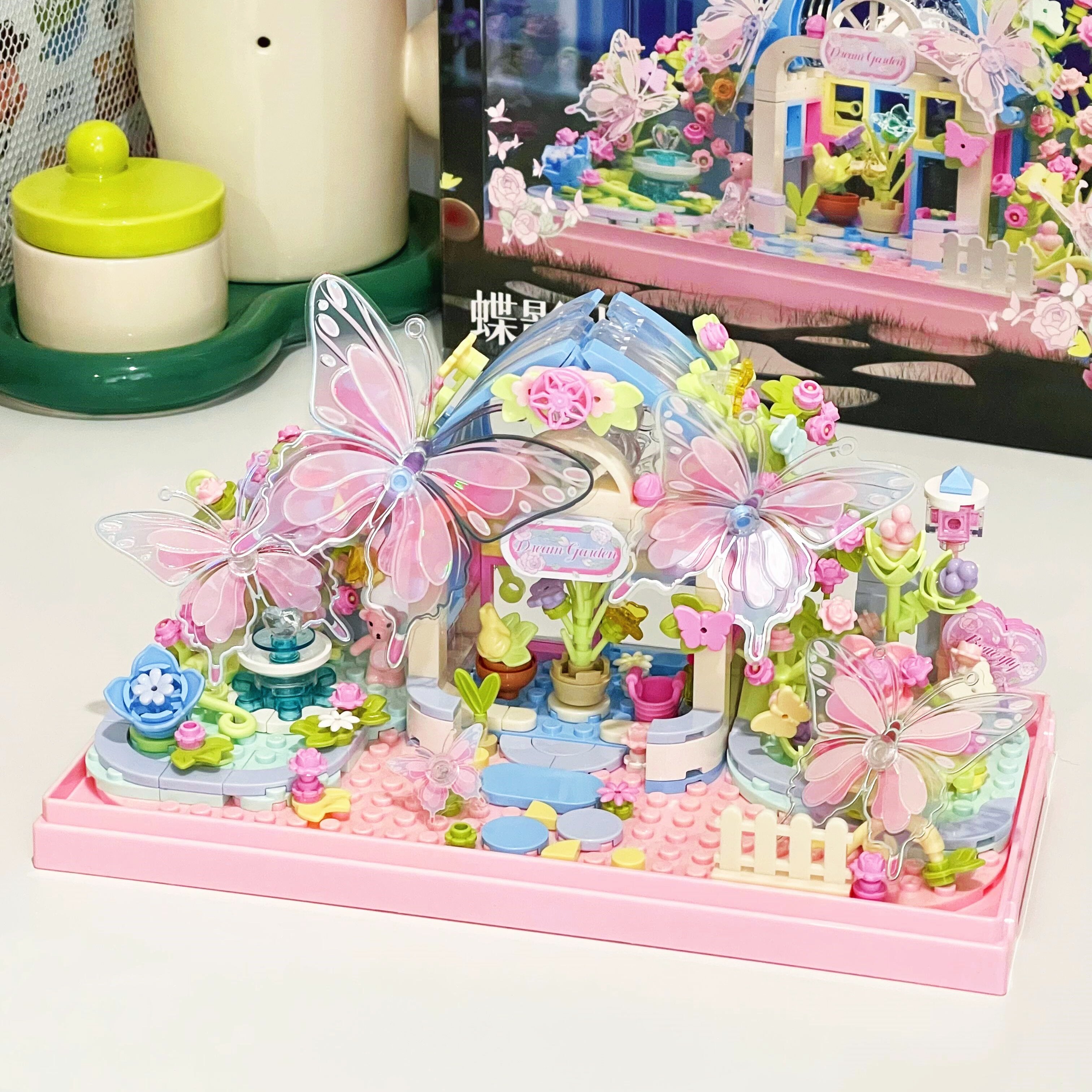 蝶舞仙踪蝴蝶花园小夜灯拼装盒子