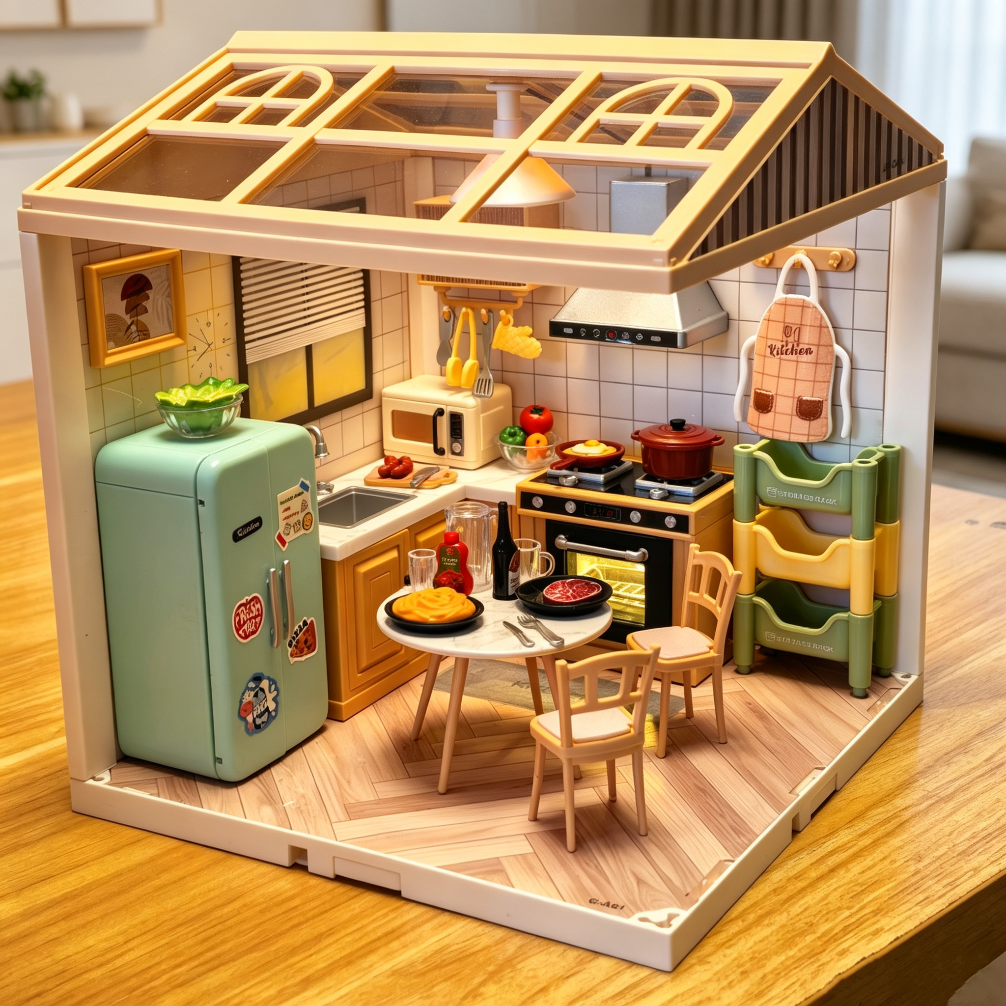 超级世界diy小屋别墅手工拼装迷你小房子模型男女孩积木玩具礼物