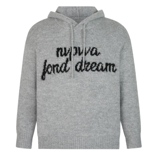 NVPVVA 女 基础LOGO秋冬连帽毛衣宽松慵懒风软糯针织帽衫