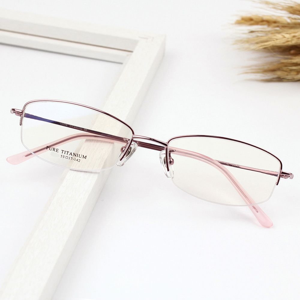 超轻纯钛近视眼镜框防蓝光