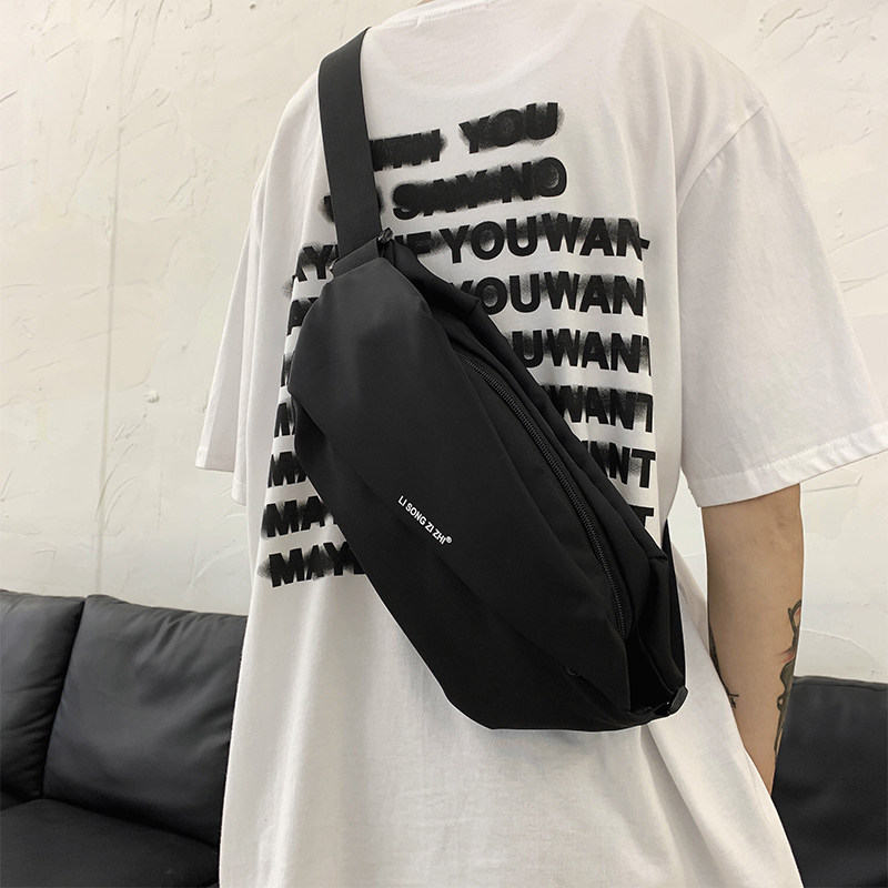 ins潮牌男士小挎包个性百搭胸包女休闲运动腰包嘻哈单肩斜挎背包