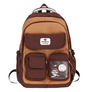 卡比巴拉书包小学生1-6年级大容量护脊学院风高颜值可爱女双肩包