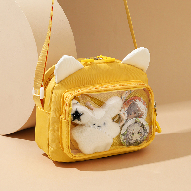 可爱斜挎包小方包女百搭透明痛包