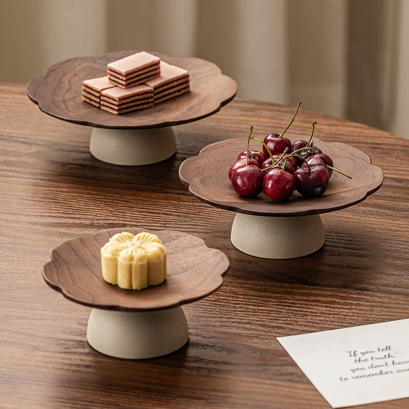 中古风客厅茶几家用高颜值零食摆放茶点盘子木质点心盘干果水果盘,餐饮具,盘,淘宝优惠券,粉丝福利购,淘宝优惠卷