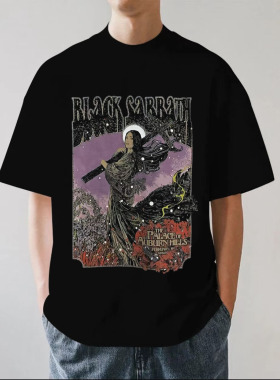 Black Sabbath黑色安息日复古重金属摇滚重磅280g纯棉短袖T恤宽松