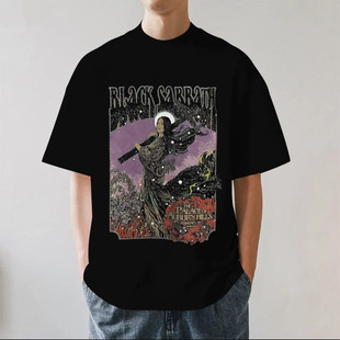 Black Sabbath黑色安息日复古重金属摇滚重磅280g纯棉短袖T恤宽松
