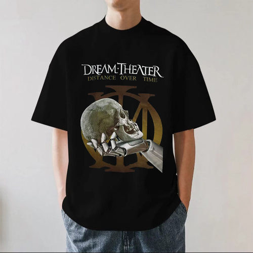 DREAM THEATER Distance overTime梦剧院重磅280g纯棉短袖T恤宽松