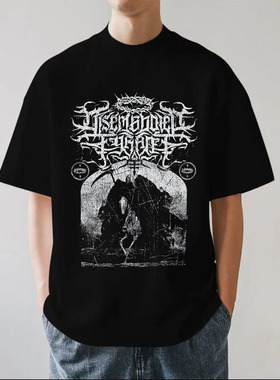 Disembodied Tyrant交响旋律死核乐队重磅280g纯棉男短袖T恤宽松