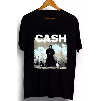 Johnny Cash歌曲American Recordings短袖夏T恤纯棉男士宽松休闲