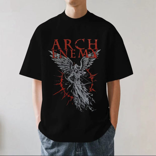 Arch Enemy大敌乐队旋律死亡重金属摇滚重磅280g纯棉短袖T恤宽松