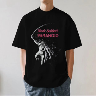 Black Sabbath黑色安息日乐队金属摇滚重磅280g纯棉男短袖T恤宽松