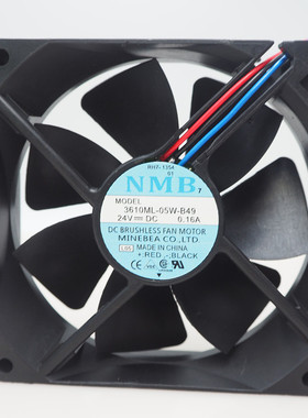 原装NMB 3610ML-05W-B49 9025 9CM 24V 0.16A 变频器静音散热风扇