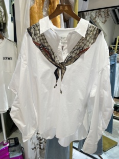 轻奢欧货原创设计宽松百搭翻领长袖 女上衣 衬衫