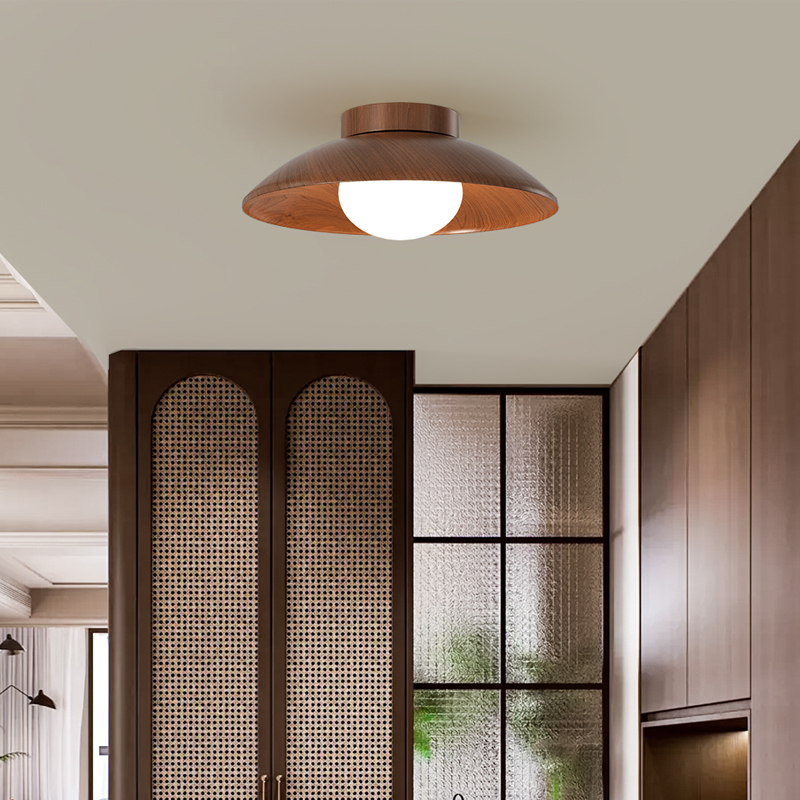 日式侘寂风吸顶灯设计师2025款复古个性入户走廊过道衣帽间阳台灯