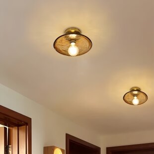 中古北欧法式琥珀烟云玻璃过道灯走廊灯阳台楼梯间入户玄关吸顶灯