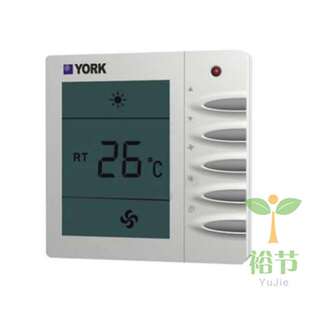 YORK约克液晶温控器APC-TMS 2000DB中央空调三速开关风机盘管面板