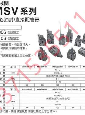 MSV2406/MSV2306-VA/VR/RA/RP/PG-02-Z控阀PARKER派克黑田KURODA