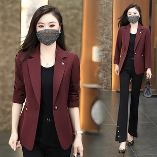 休闲一粒扣西装外套女春款2026新款气质名媛高级感修身女士小西服