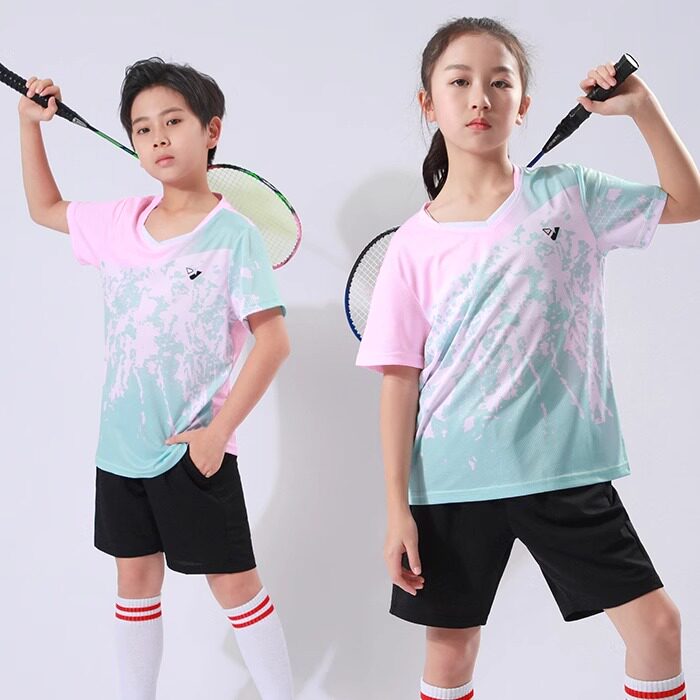 乒乓球服儿童短袖套装男女羽毛球服透气速干吸汗团体队服定制印字