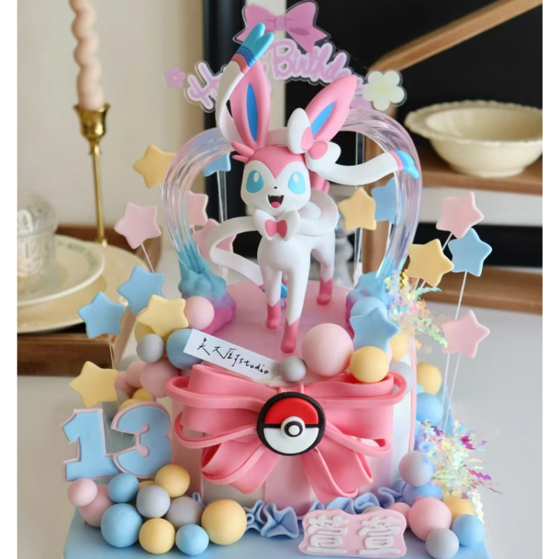 蛋糕装饰伊布系列可爱公仔手办网红娃娃潮玩具摆件儿童生日装扮,节庆用品/礼品,节日装扮用品,淘宝优惠券,粉丝福利购,淘宝优惠卷