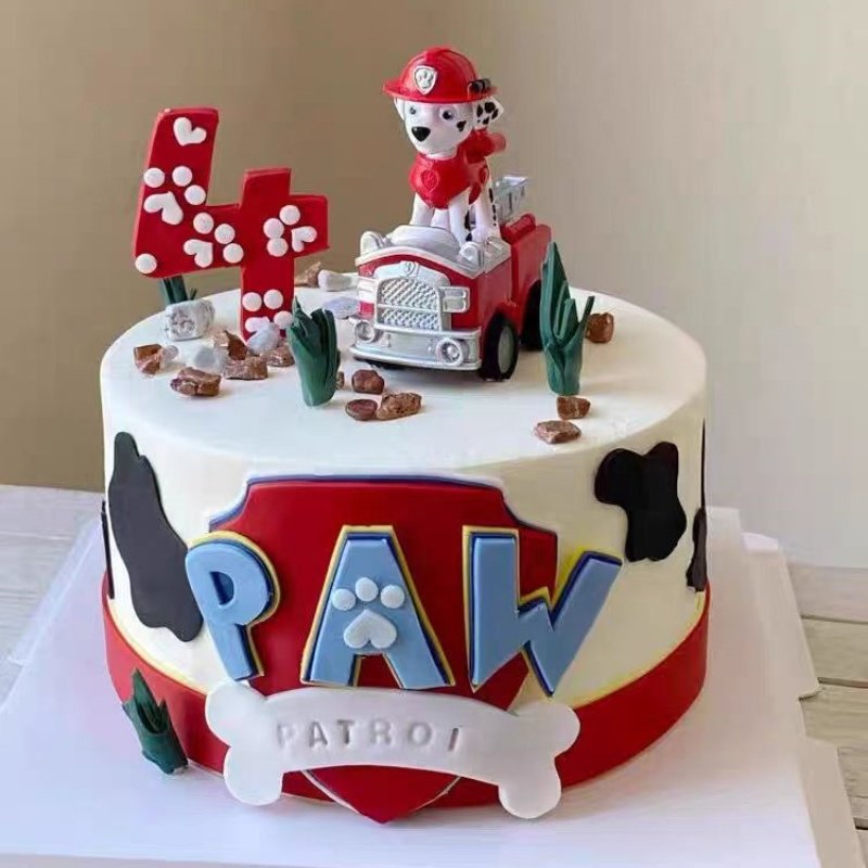 正版超级狗狗队蛋糕装饰摆件旺旺队儿童男孩生日甜品装扮插件插牌