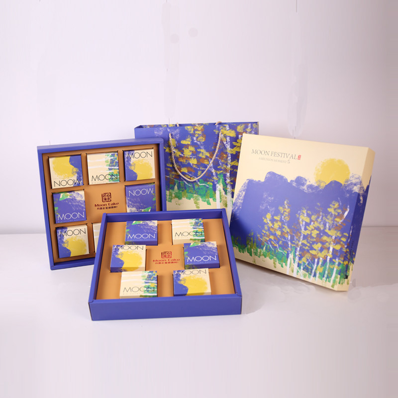 2025月饼礼盒包装盒冰皮流心中秋送礼高档月饼8-6粒装礼品盒定制
