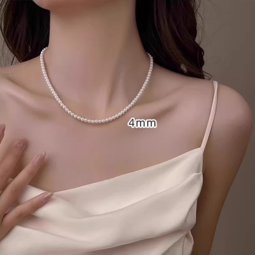 清仓捡漏4mm小米粒珍珠项链女款