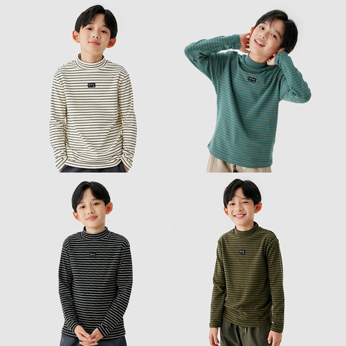 PP星球儿童半高领百搭德绒打底衫