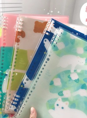 日本锦宫king jim轻薄活页本高颜值活页夹笔记本扣环线圈记事本宫下和限定可拆卸可替换活页本子B5手账本子