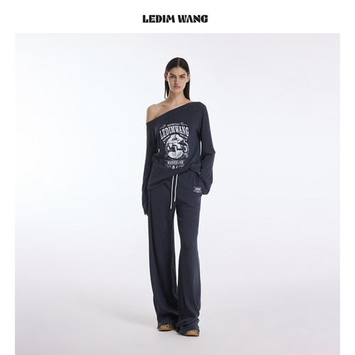 LEDIMWANG复古美式印花时尚套装