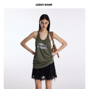 休闲百搭松紧腰黑色短裙 蕾丝半身裙女2026春夏新款 LEDIM WANG法式